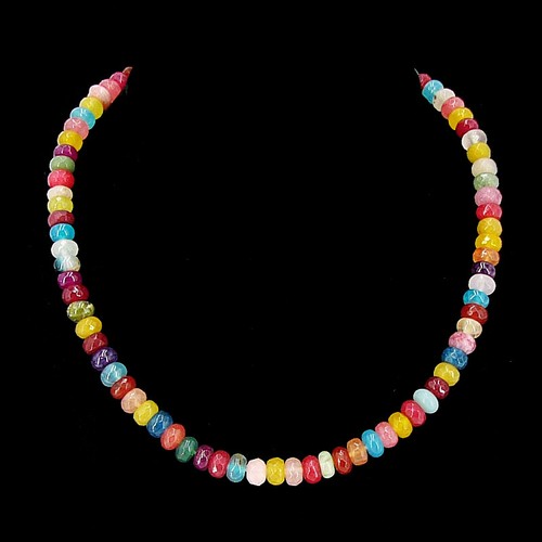 Mehrfarbige edelsteine kette - mehrfarbige,
