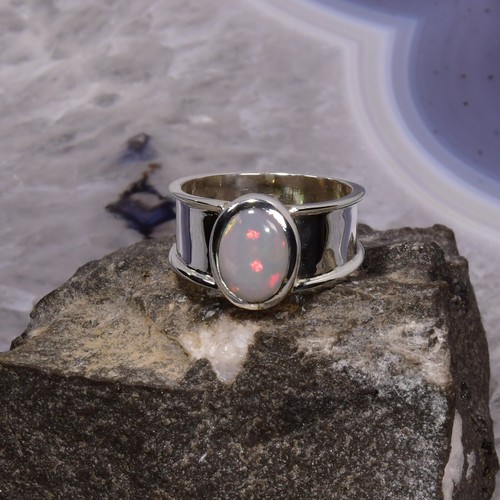Edelopal ring 925er silber - 925er,