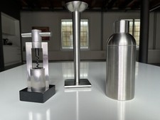 3x ZACK Design Edelstahl Cocktail Shaker, Korkenzieher, Kerzenhalter NP 240€