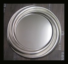 Runder wandspiegel silber - silber, 68