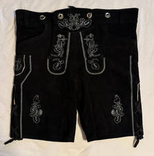 Kurze Trachtenlederhose Herren , Gr. 52, schwarz, ungetragen