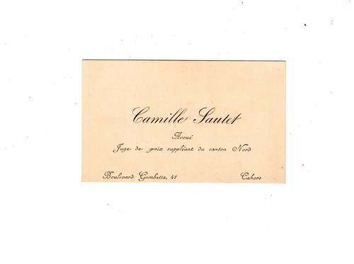 Visitenkarte camille sautet - visitenkarte:,