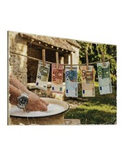 Wäscheleine Leinwand Bild