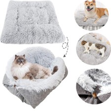 2in1 Plüsch Katzenbett Hundebett Hundekissen Schlafplatz Katzendecke Faltbare 
