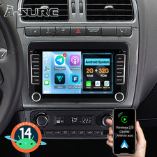 Autoradio 2+32G Android 14 GPS 2din Navi für VW GOLF 5 6 plus Passat Touran Polo