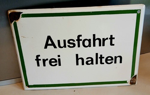 Altes emaille schild ddr - altes,