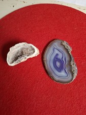  Achat Scheibe Blau  + Halbe