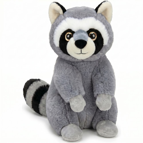 Waschbär plüschtier sitzend - waschbär,