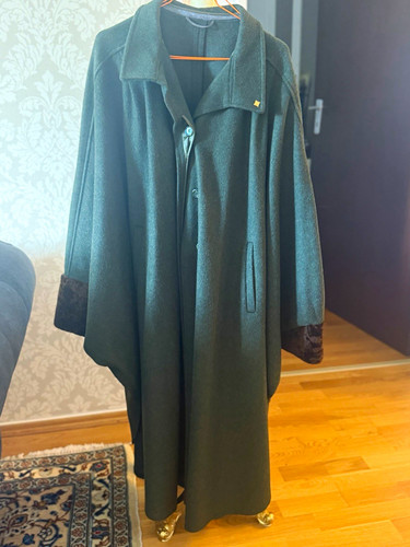 Damen loden mantel fellbesatz - loden,