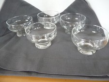 Puddingschalen, Eisbecher Dessertschalen, Glasschalen 5 Stück Vinatge Retro Glas