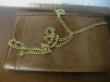 Vintage Hochwertige feine Designer Damen Handtasche Straußen Leder