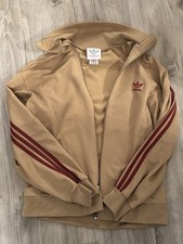 Adidas Originals Beckenbauer Track Jacket Vintage 2000 Beige Rot Größe L Y2K 90s