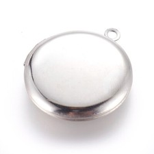 Silber medaillon rund blanko - rund,