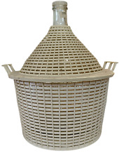 Vintage Vina 25L Glasballon Demijohn Korbflasche mit Plastikkorb für Wein
