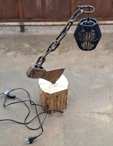Handgefertigte axtlampe aus - handgefertigte,