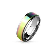 Dreh Ring  Partner Regenbogen  Spinner Meditations Ring drehbar Gay Damen Herren
