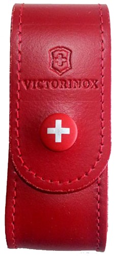 Victorinox rotes lederetui - -,