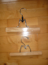 2 Hosenbügel Klemmbügel Hosenhalter Kleiderbügel für Hose Klammerbügel