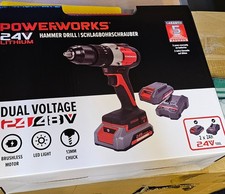 akku schlagbohrschrauber Powerworks Plus 2 Akkus und 1 Ladegerät