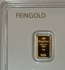 1g Degussa Echt Feingold 999.9