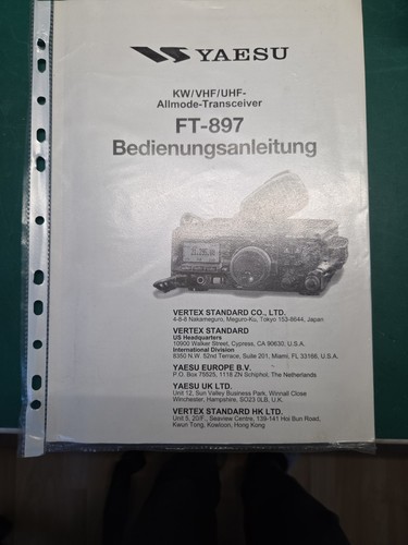 Bedienunganleitung yaesu - bedienunganleitung,