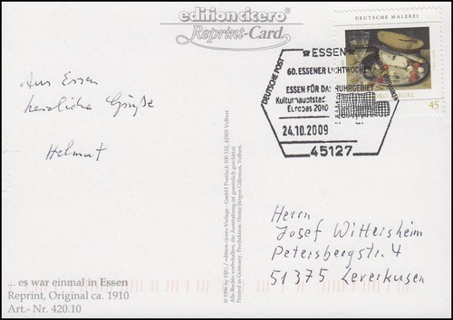 Postkarte essen hauptpost sst - hauptpost,,