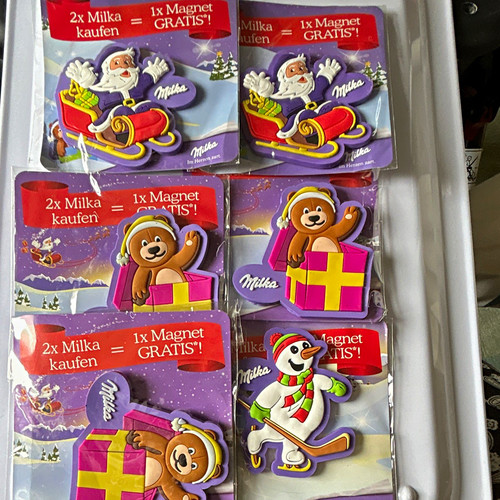 Milka werbe magnete - milka, werbe-magnete