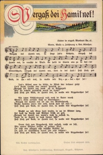 Lied günther anton - lied, ak