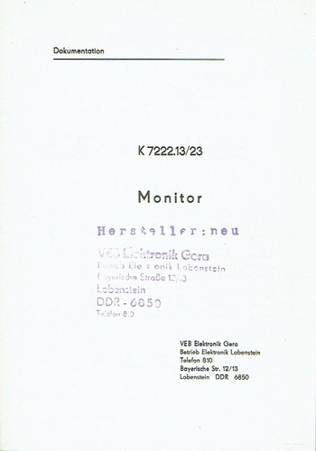 Veb elektronik gera - elektronik, lobenstein
