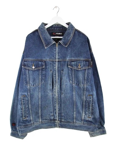 Fubu 00s jeans jacke - fubu, blau
