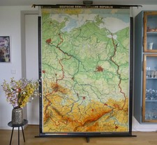 VINTAGE | SCHULWANDKARTE DDR