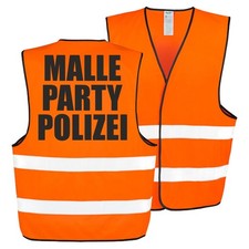 Warnweste Malle Party Polizei