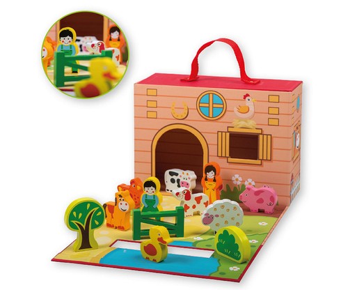 Bauernhof spielset tiere holz - bauernhof,