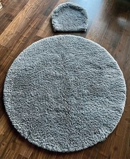 Erwin Müller Badvorleger rund 120 cm + Toilettendeckel Bezug