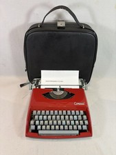 -maschine Schreiben Consul Rot Revissée Gereinigt + Ruban Neu Jahre 70