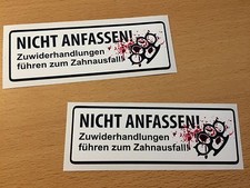 2x NICHT ANFASSEN Aufkleber Tuning Auto Cult Retro Security Oldtimer Vintage TOP