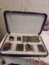 Besteckkasten Besteck 6 Personen Antik Vintage Rostfrei Retro Shabby Landhaus 