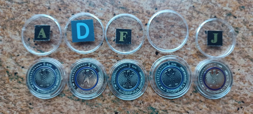 Satz 5x5 euro blauer planet - satz,