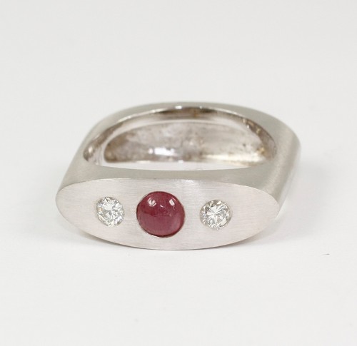 Design ring 585 weißgold mit - weißgold,