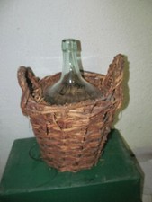 großer alter weinballon Glasballon Holz korb Weinballon Gärballon Gärballon 0121