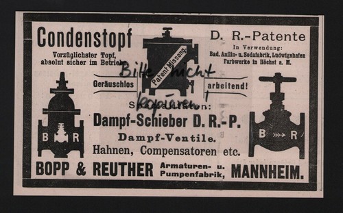 Mannheim werbung 1895 bopp - 1895,, &