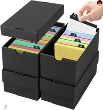 4Pcs Karteikarten Box A7