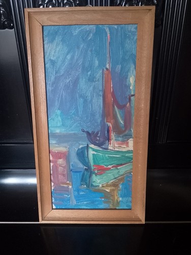 ölbild norddeutscher hafen - norddeutscher,