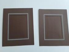 2 braune Passepartout 24 x 30 cm Innenmaß 13 x 18 cm top