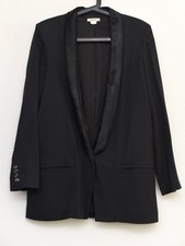 Helmut Lang Damen Blazer Schwarz Elegant Größe 6 Made in USA