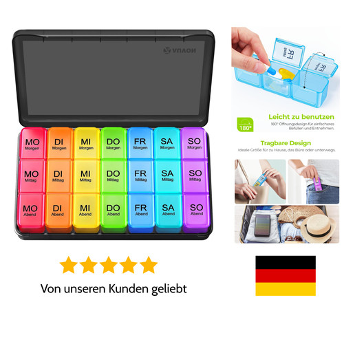 Tablettenbox tage fächer - 3,