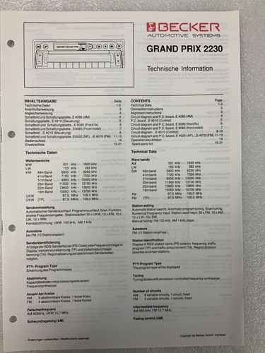 Becker grand prix 2230 - grand, be