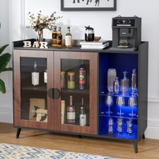 Wine bar cabinet with led - with,