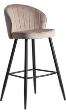 Wohnling Barhocker Samt Beige