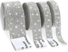 4 Rollen Kristall Strassband